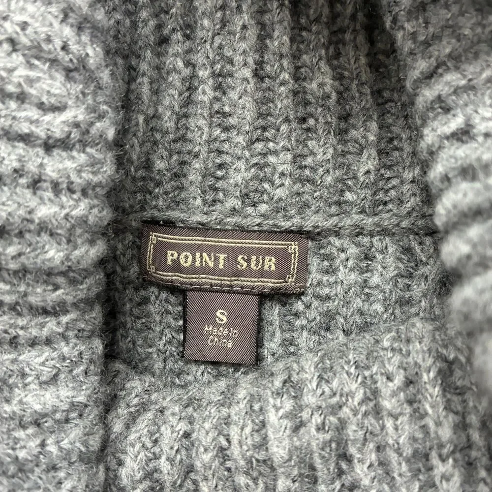 J. Crew Point Sur Ribbed Chunky Turtleneck Mohair Wool Blend Sweater Small